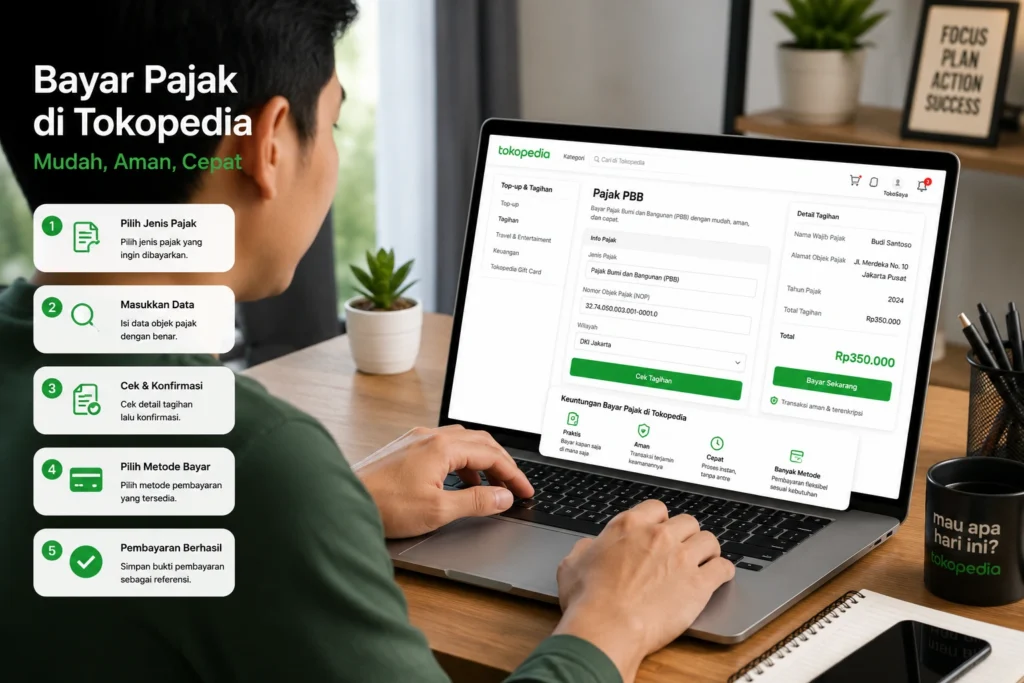 Cara Bayar Pajak di Tokopedia untuk Pajak Kendaraan, STNK, dan PBB