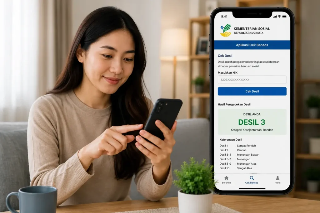 Cara Cek Desil Bansos Lewat HP Pakai NIK KTP Mudah & Gratis