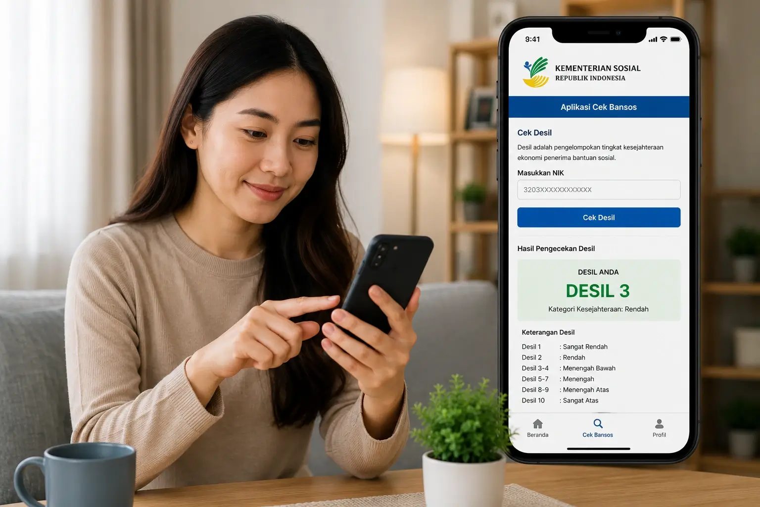 Cara Cek Desil Bansos Lewat HP Pakai NIK KTP Mudah & Gratis