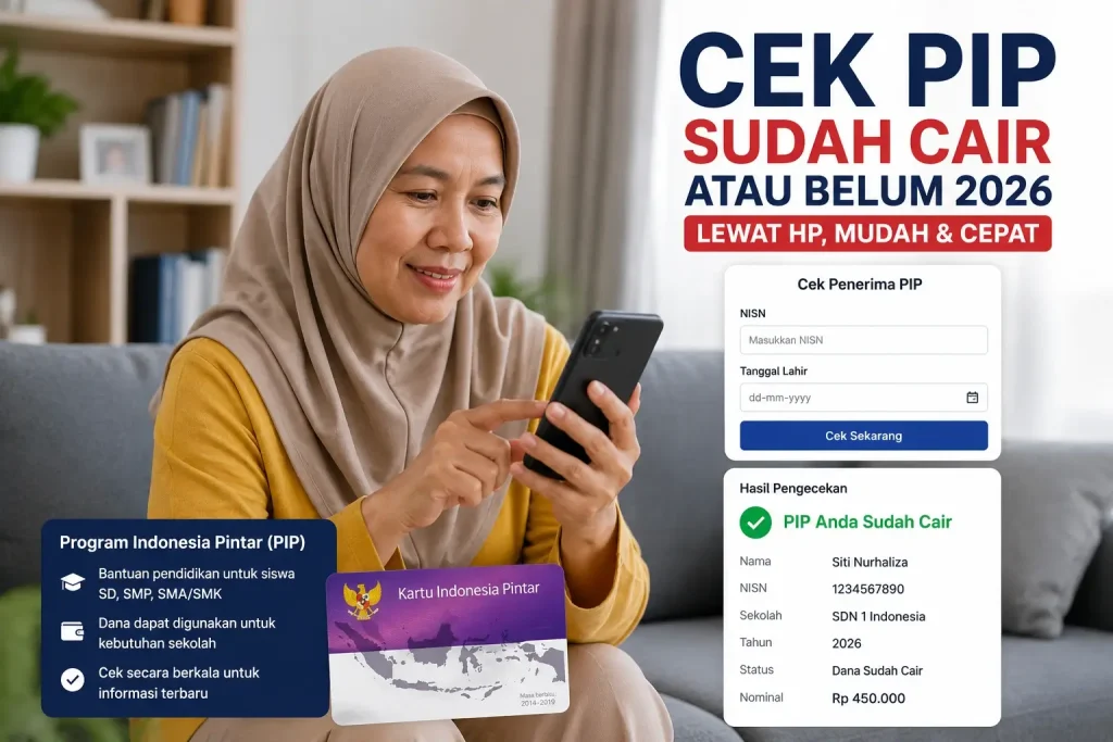 Cara Cek PIP Sudah Cair atau Belum 2026 Lewat HP Mudah dan Cepat