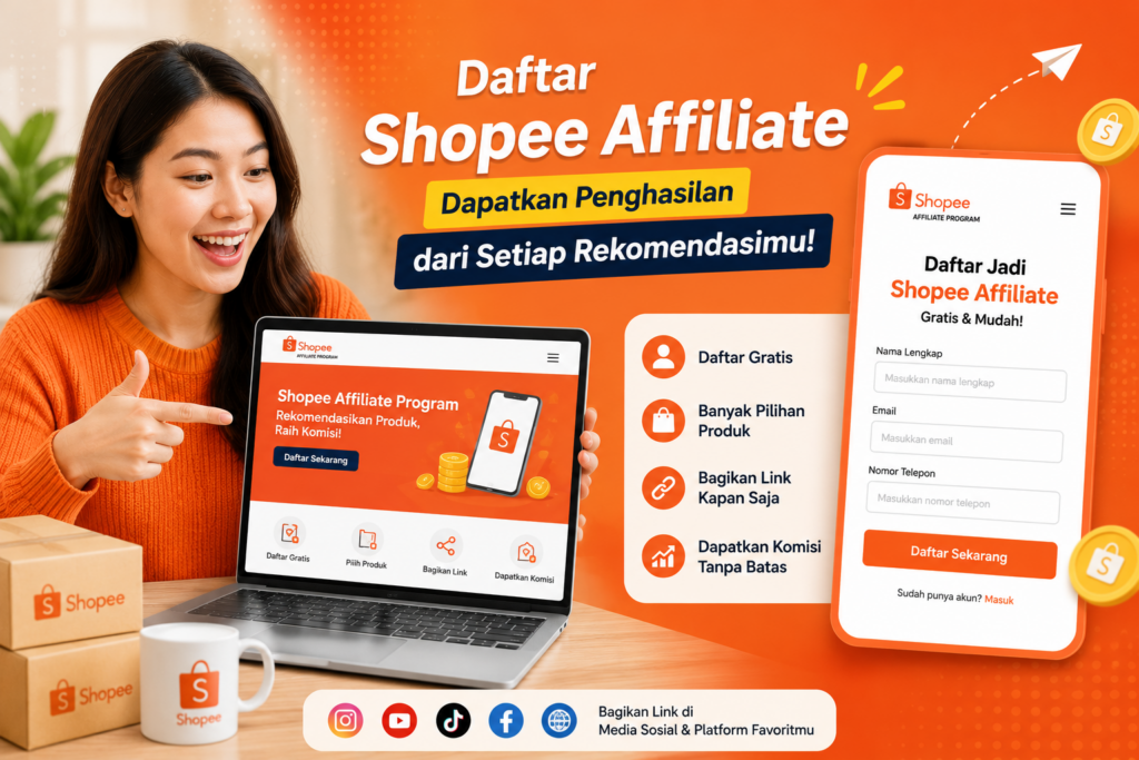 Cara Daftar Shopee Affiliate untuk Pemula agar Diterima dengan Mudah