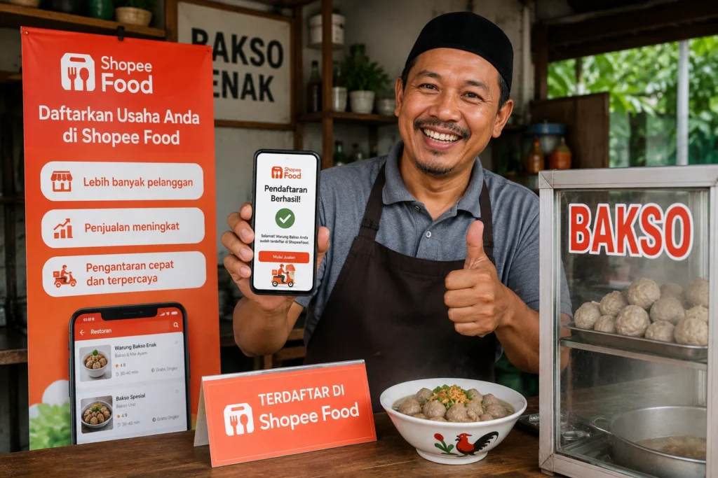 Cara Daftar Shopee Food Terbaru 2026 untuk Driver dan Merchant