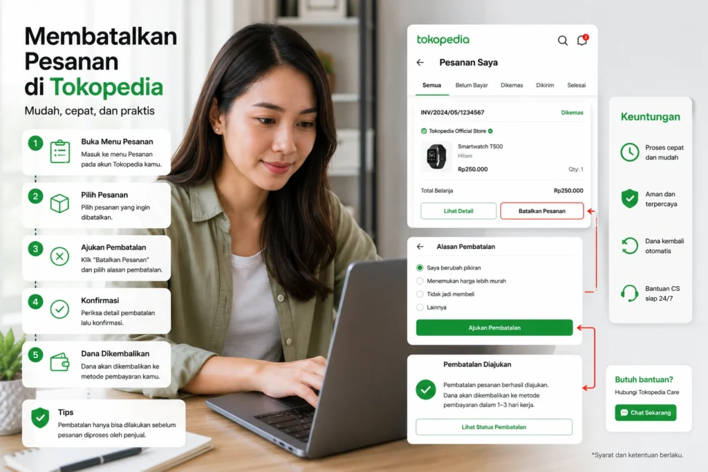 Cara Membatalkan Pesanan di Tokopedia yang Sudah Diproses Penjual