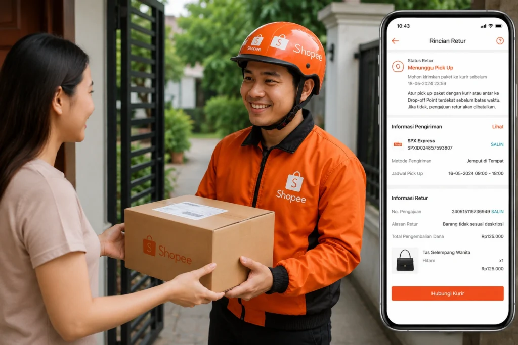 Cara Retur Barang di Shopee yang Sudah Diterima, COD, hingga Lewat Kurir