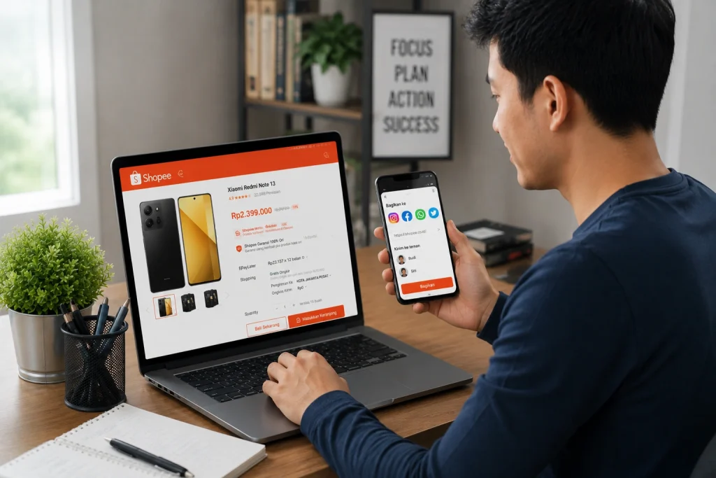 Cara Share Shopee ke WA, TikTok, Instagram, dan Facebook dengan Mudah