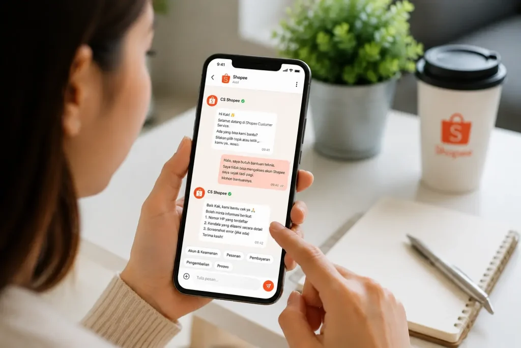 Penyebab Chat Penjual Shopee Centang 1 dan Cara Mengatasinya